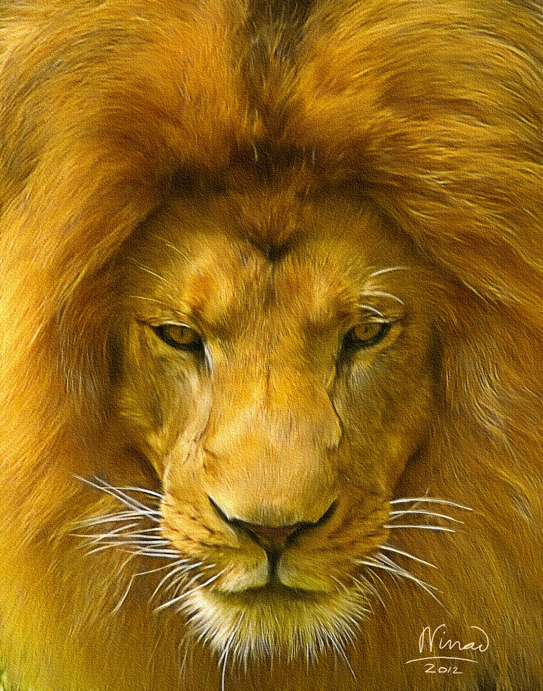Lion Head Painting